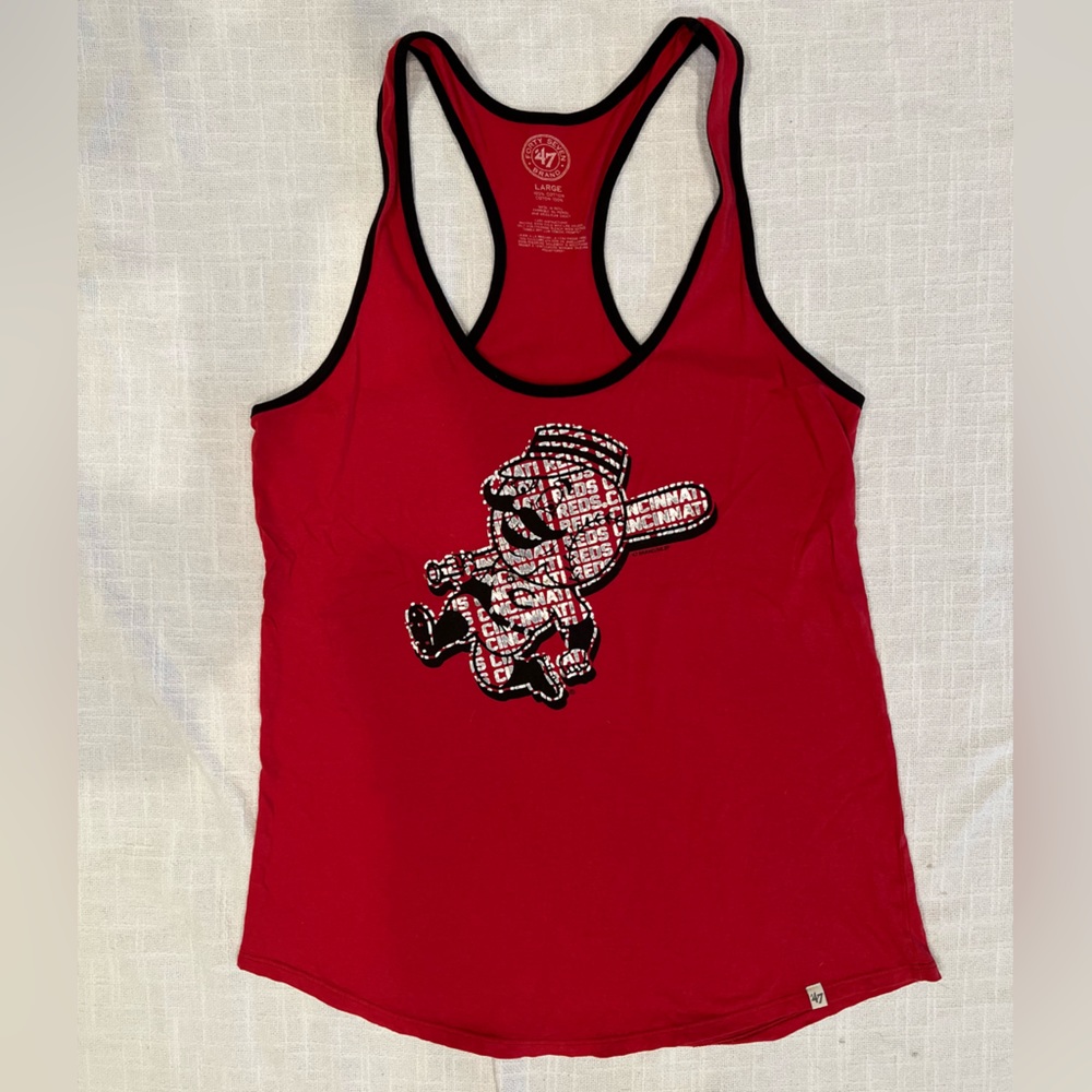 ❣️2/$25❣️ Cincinnati Reds x ‘47 brand MLB women’s red racer back tank | LARGE